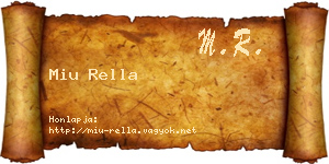 Miu Rella névjegykártya